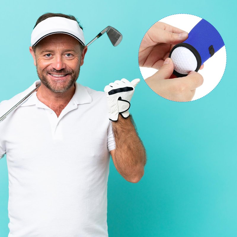 PATIKIL Golf Ball Carry Bag, 2 Pcs Golf Tee Holder Pouch Portable Neoprene Golf Ball Holder with Clip for Men and Women Storage Gifts, Sky Blue