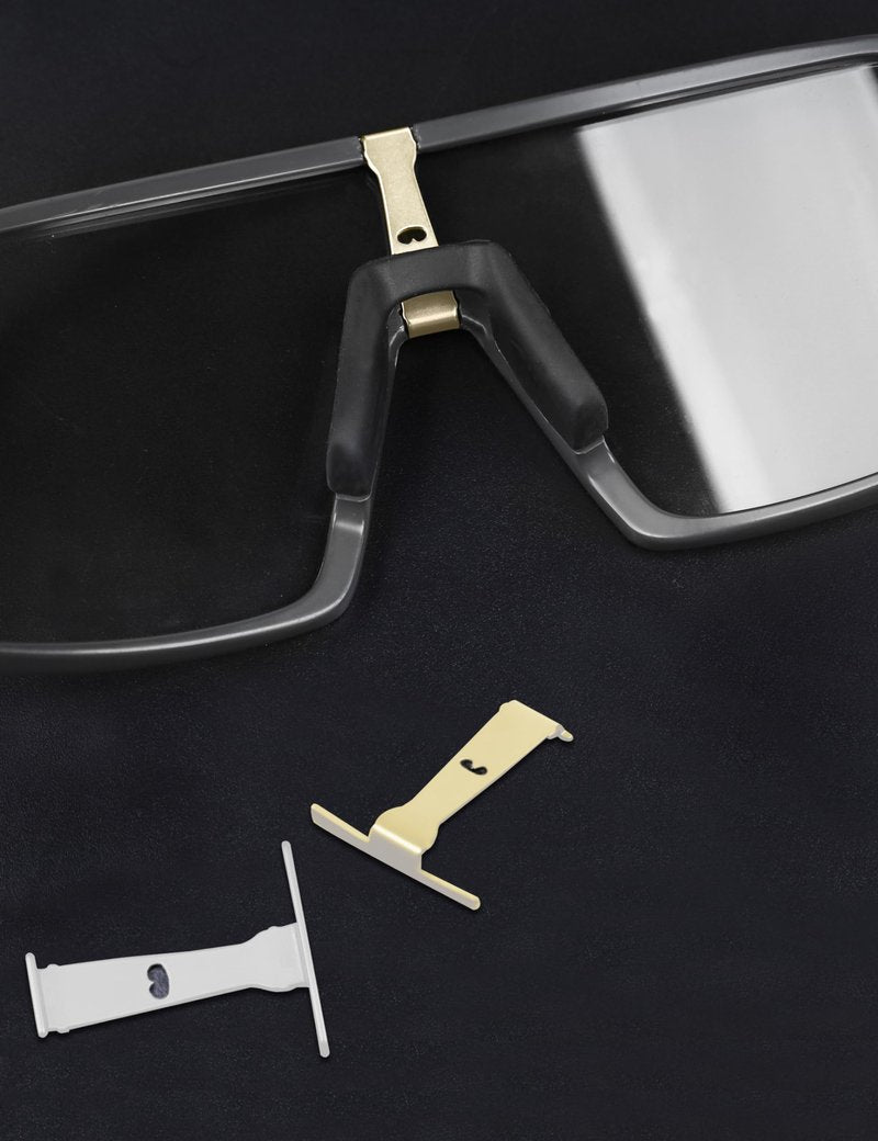 MYCOURAG Metallic Replacement Wicket for Oakley Sutro OO9406/Sutro Asian Fit OO9406A/Sutro S OO9462 Sunglasses - Gold+Silver