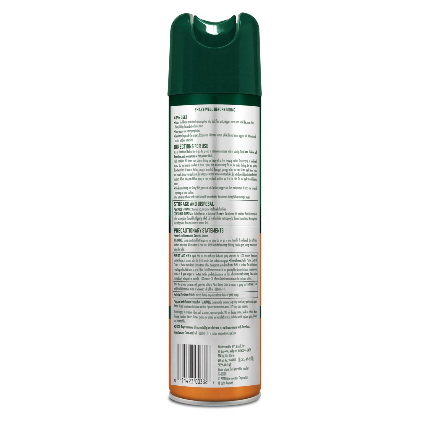 Repel Insect Repellent Sportsmen Max Formula 40% DEET, 6.5 Ounces, Long-Lasting Aerosol Insect Repellent Spray Repels Mosquitoes, Ticks, Gnats, Biting Flies, Chiggers And Fleas