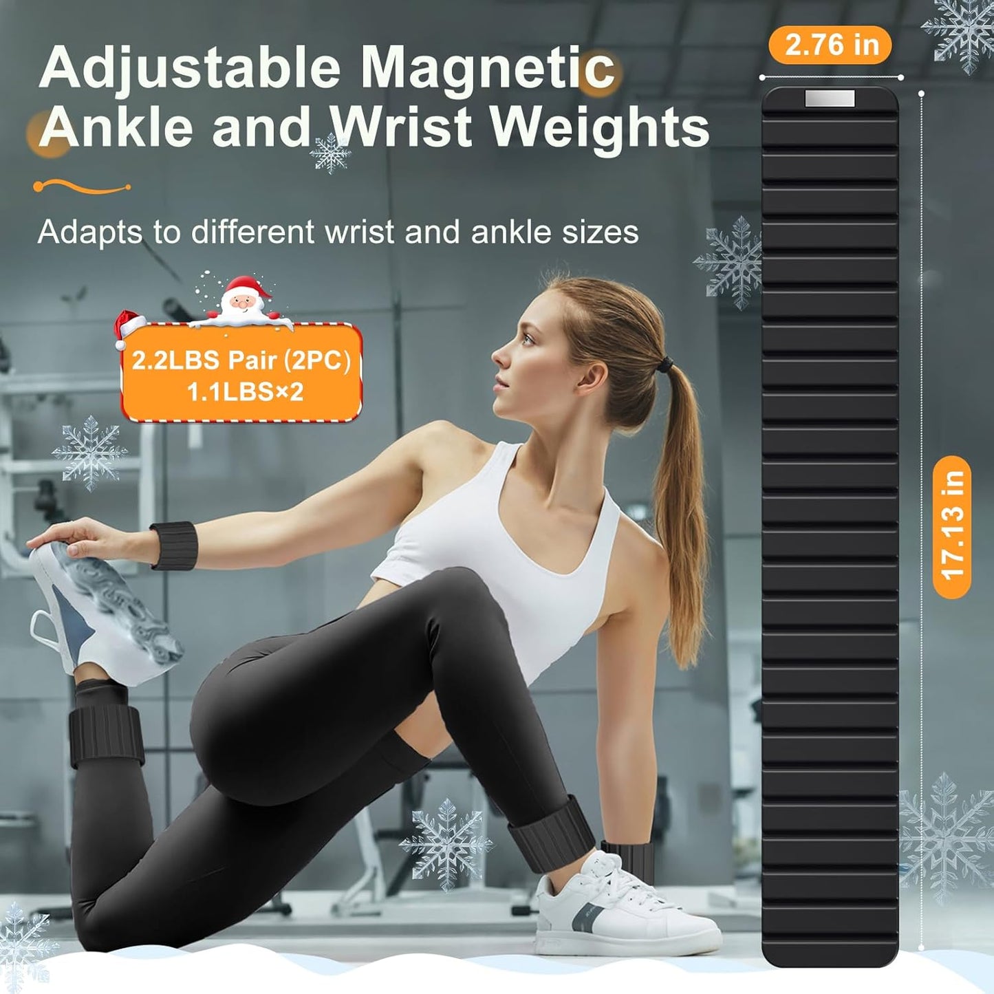 Wrist Weights & Ankle Weights for Women - 2 Pack (1.1LB Each) | Adjustable, Waterproof Silicone for Jogging & Yoga