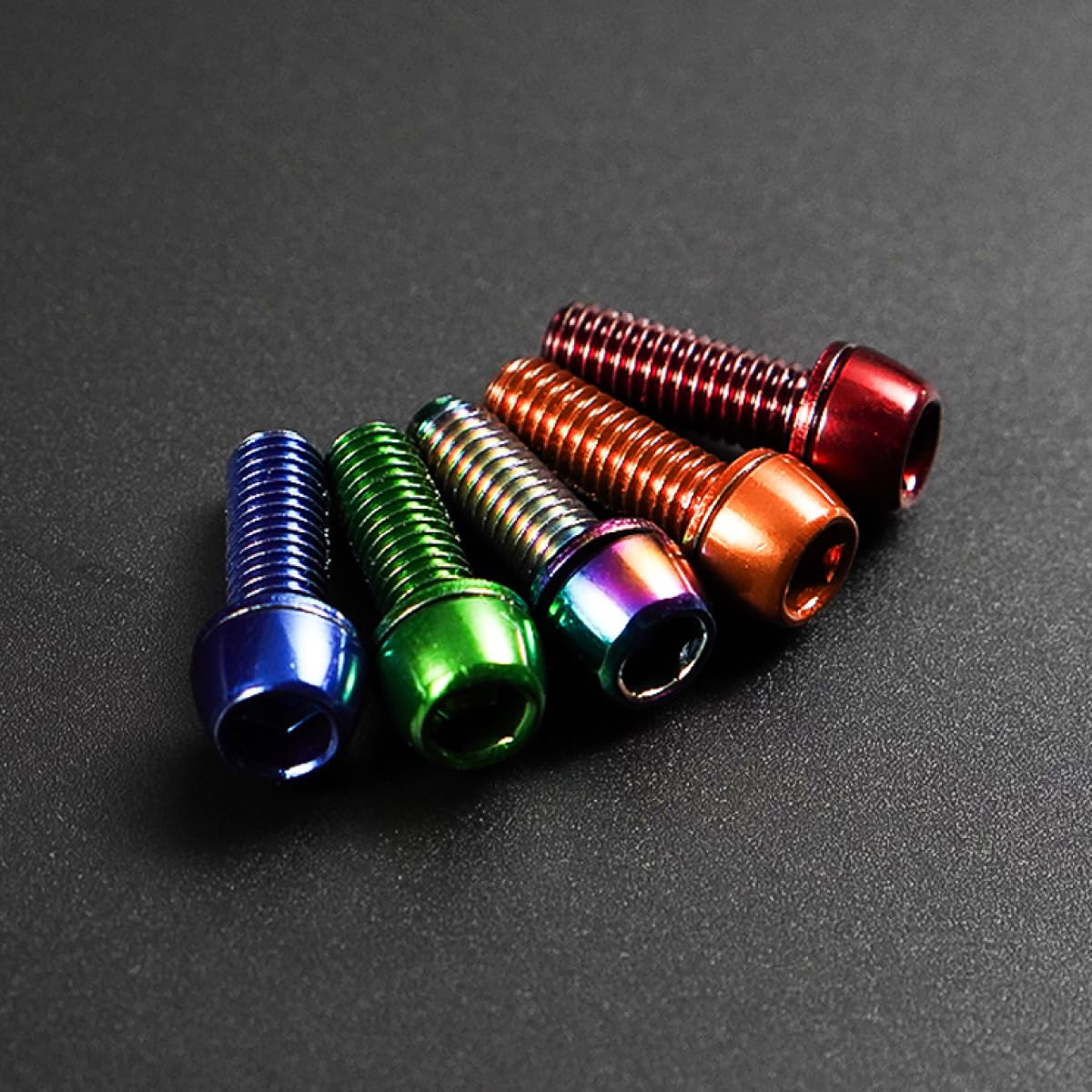 CNC MTB Caliper Bolts,Bike disc Brake Caliper Bolts M6x18mm Steel Alloy，Orange