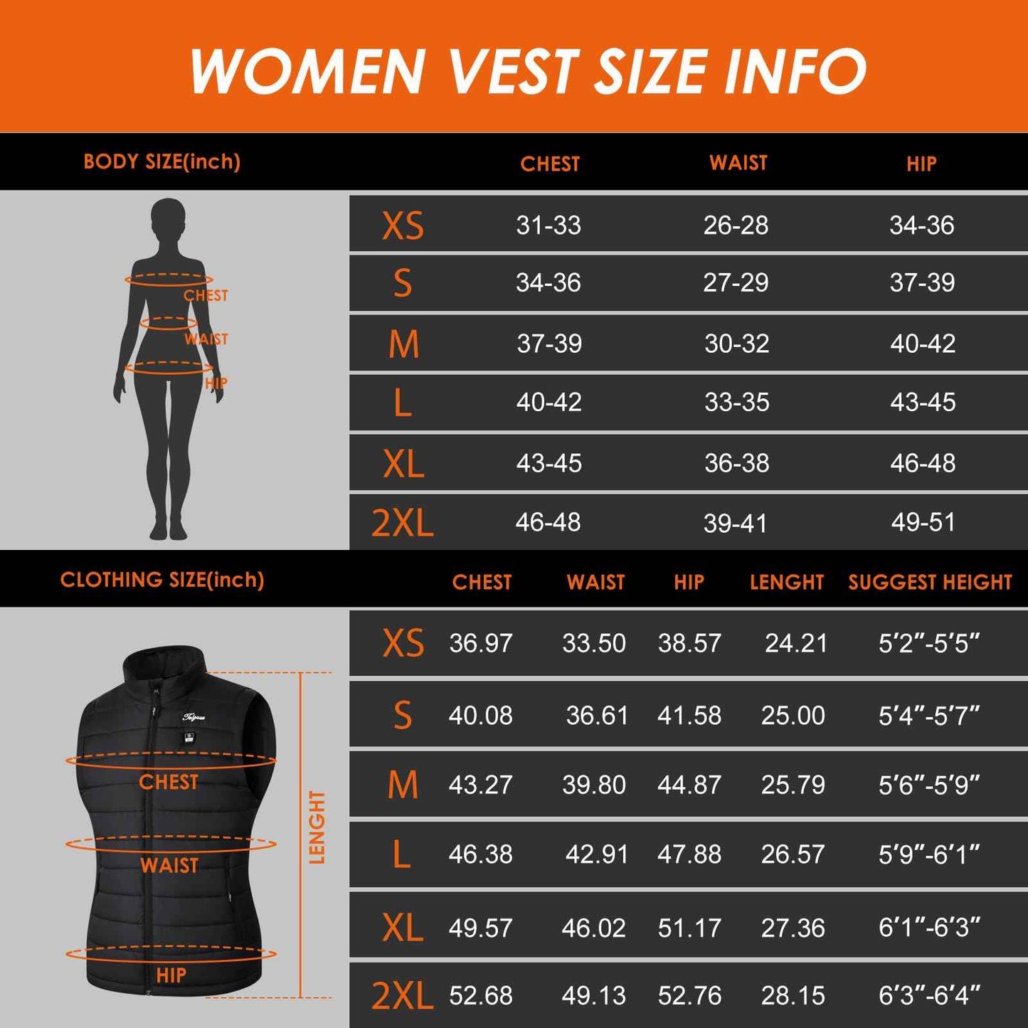 Telguua Heated Vest Women with Battery Pack,Women's Heated Warm Vest Electric Rechargeable Heating Vests