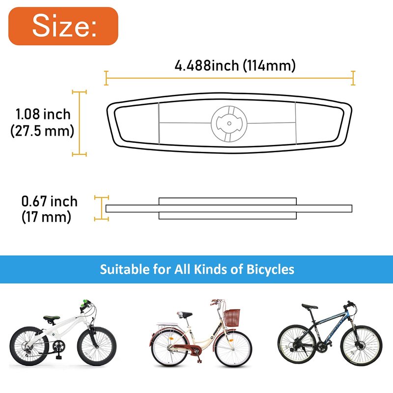 WELNENT Bicycle Wheel Reflectors JIS/BS/AS/CPSC 10pcs Warning MTB Road (Amber)