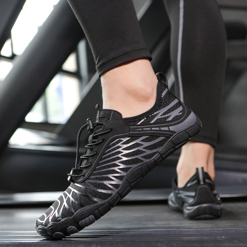 Hike Barefoot Shoes for Women Men, Pro Barefoot Shoe with Wide Toe Box for Hiking, Walking, Healthy & Non-Slip Lightweight Breathable Water Shoes Unisex Black 41