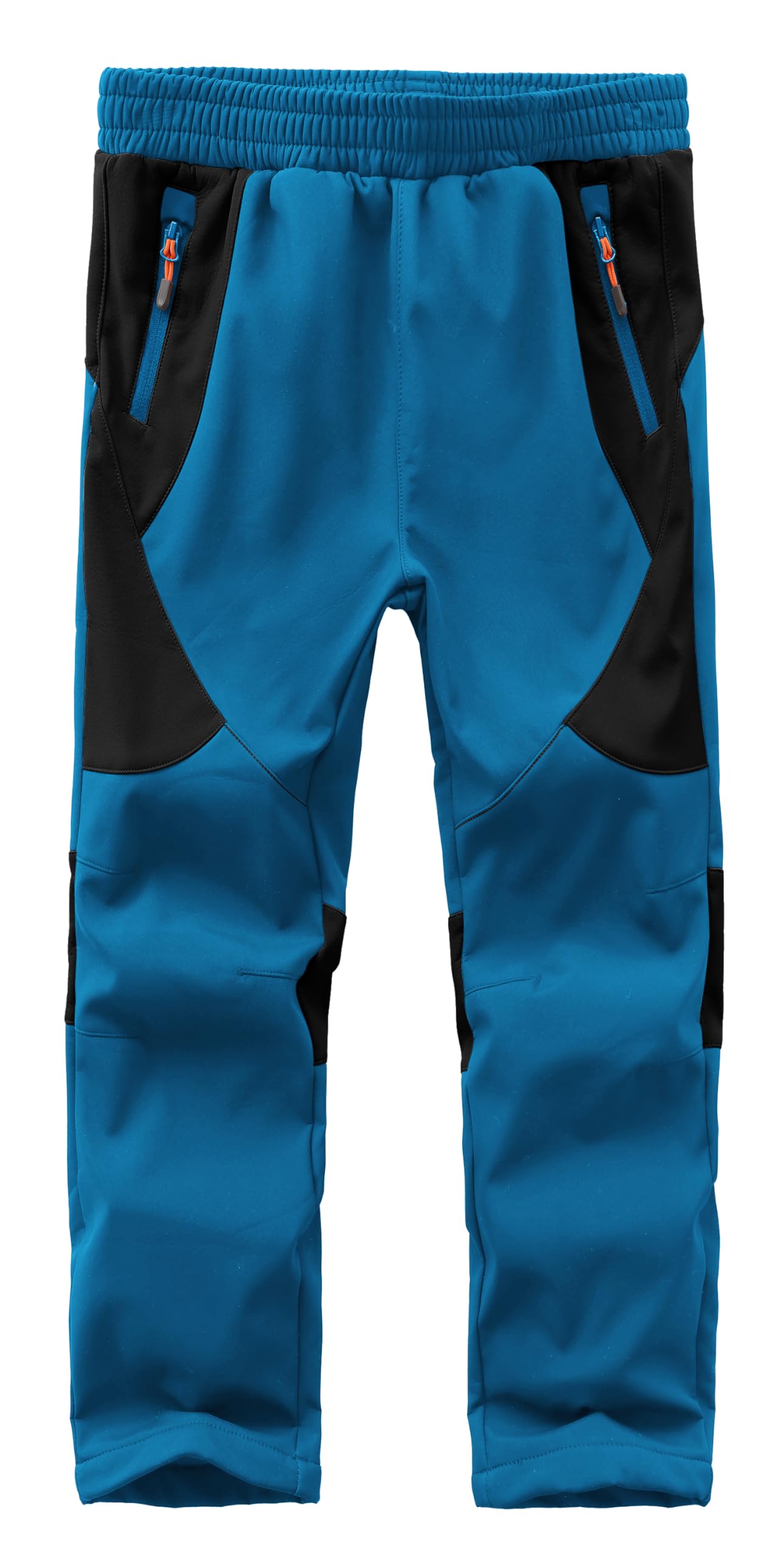 Dizoboee Kids Snow Pants Boys Waterproof Windproof Fleece Lined Outdoor Ski Hiking Pants, Blue/Black XXL