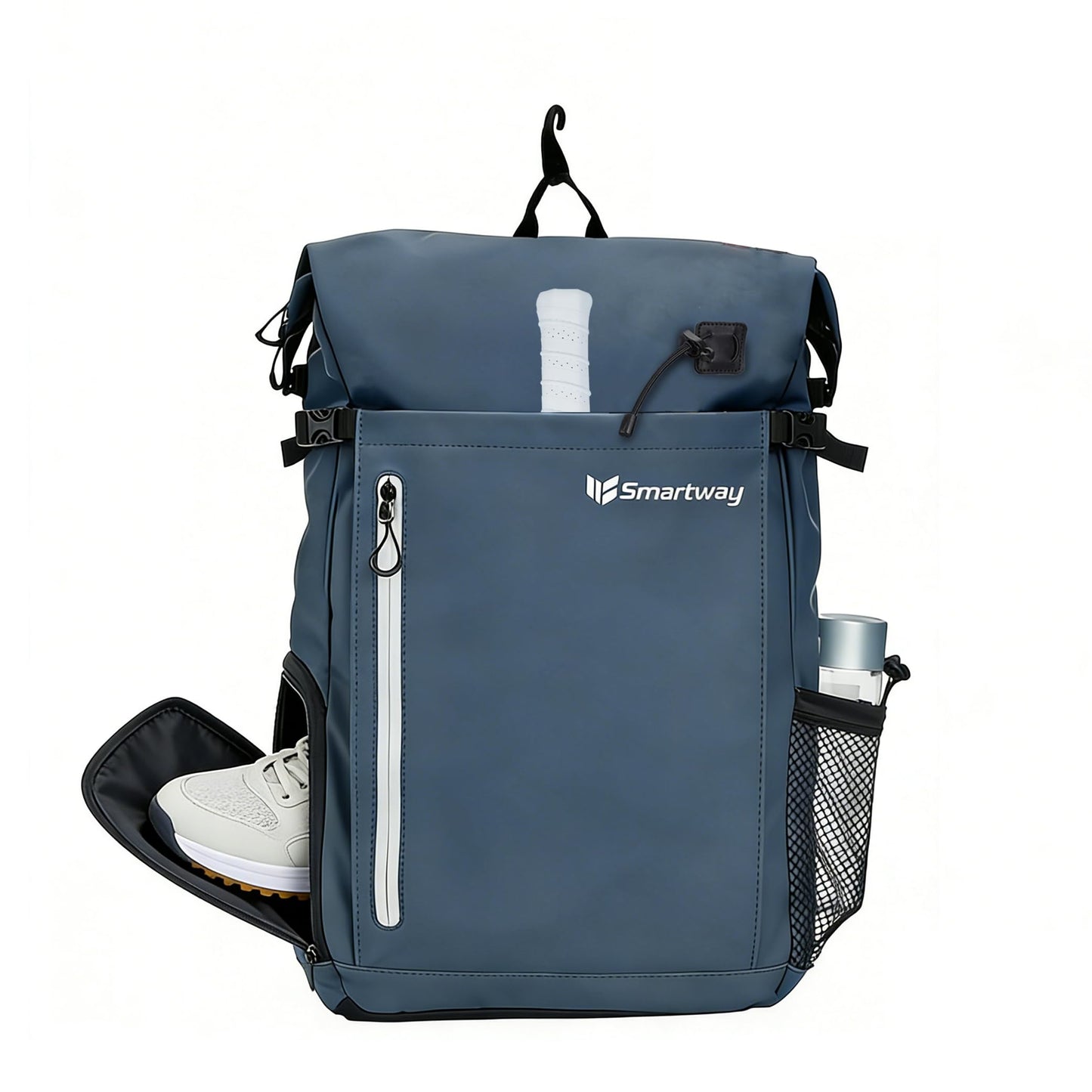 Smartway Waterproof Pickleball Bag With Shoe Compartment - Large Capacity Tennis Racket Backpack For Men Women
