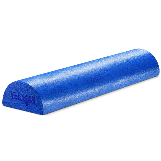 Yes4All Half Foam Rollers for Physical Therapy, Soft Density Round PE Foam Roll for Back Massage, Yoga Exercise - 24 inches