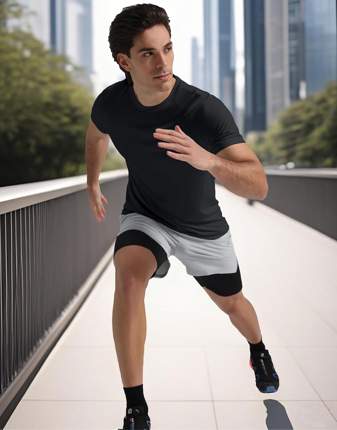 Men's Moisture Wicking Running Shirt | UPF 50+ Short Sleeve Athletic Top for Workouts