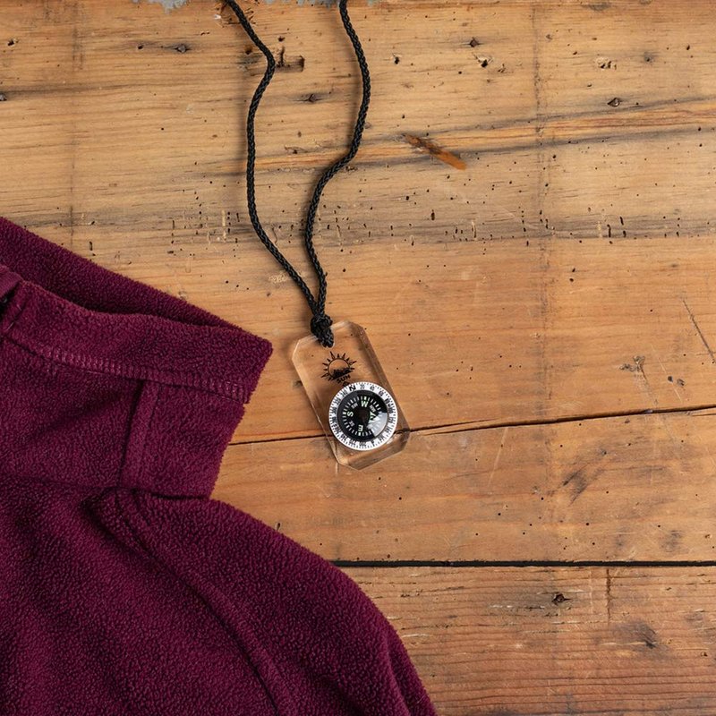 Sun Company MiniComp II - Mini Orienteering Compass With Rotating Bezel| Easy-to-Read Zipperpull Compass for Jacket, Parka, or Pack