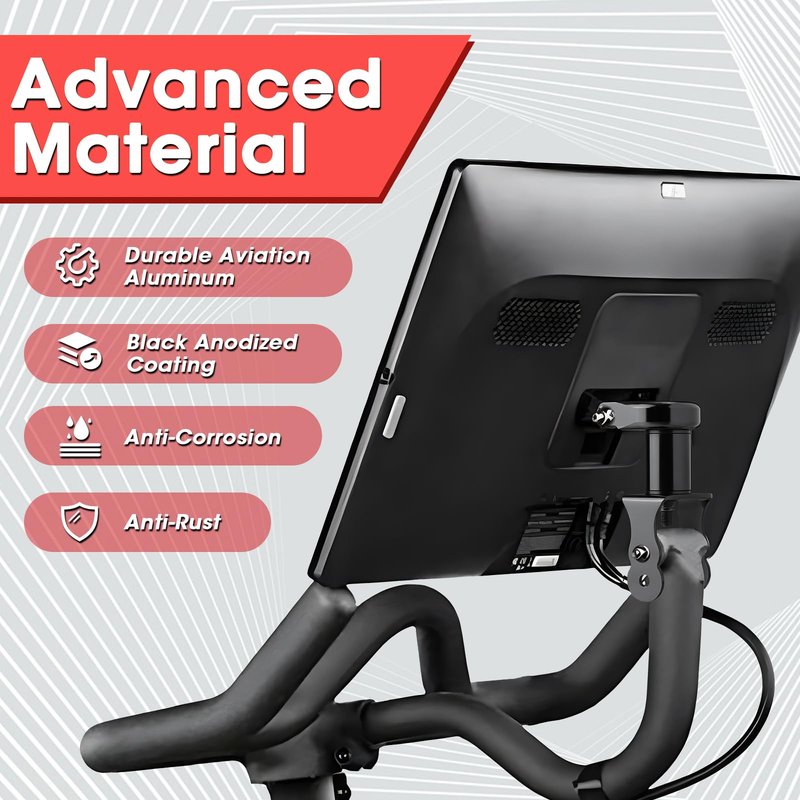 Zacro Peloton Bike Screen Swivel Mount, 360 Degree Monitor Adapter, Upgraded Height Adjustment & Rotate Screen, Accessories (Not Compatible with Peloton Bike+)