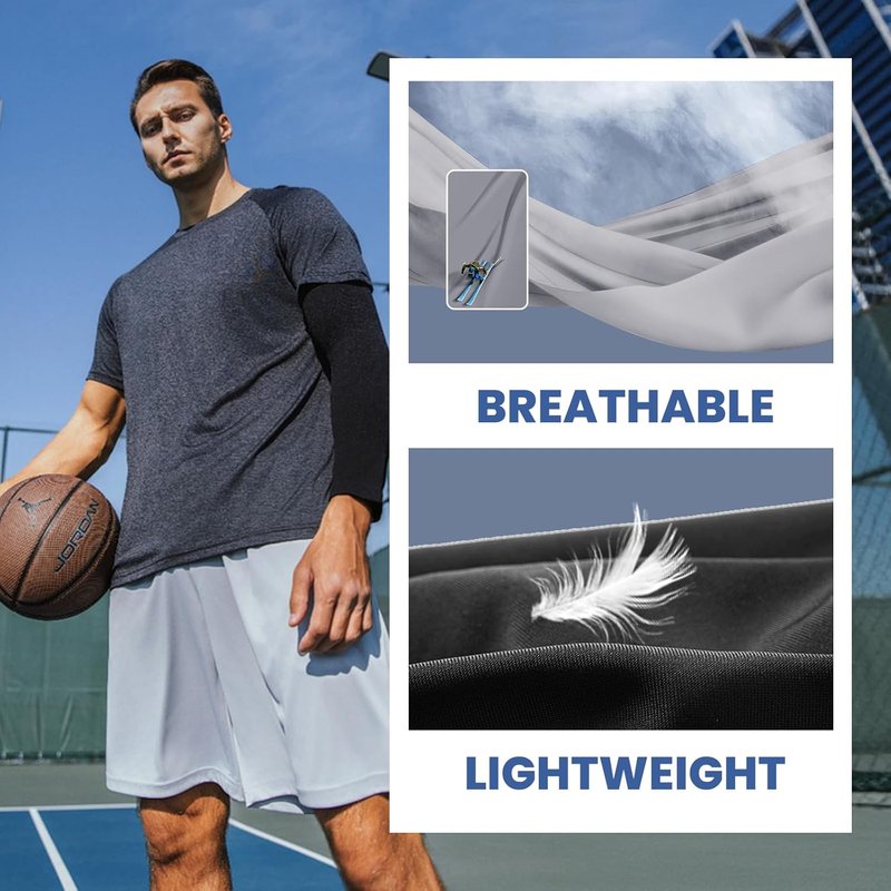 Men's Quick Dry Gym Shorts - 5 Pack Athletic Basketball & Running Shorts with Pockets | Casual Activewear