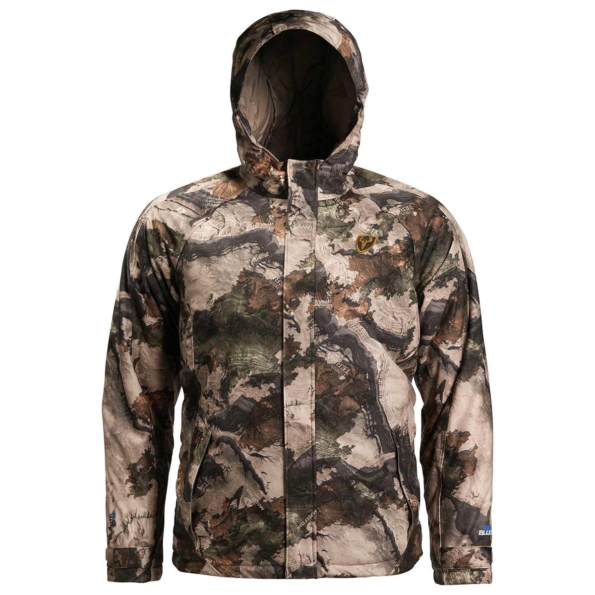 SCENTBLOCKER Men's Insulated Drencher Breathable Waterproof Camo Hunting Jacket