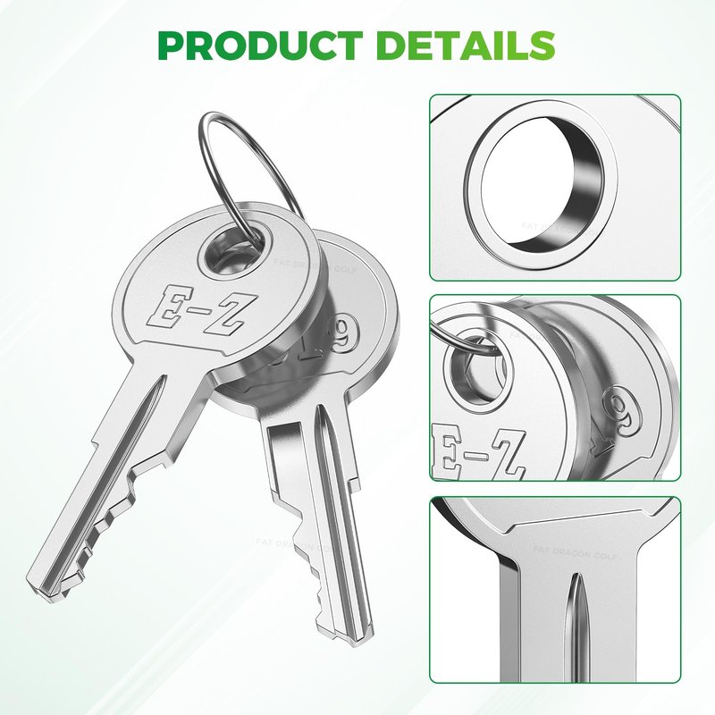 Panglong EZGO Golf Cart Keys 25PCS, EZGO Ignition Golf Cart Key, Fit 1981-UP EZGO TXT RXV Golf Cart, OEM 17063-G01
