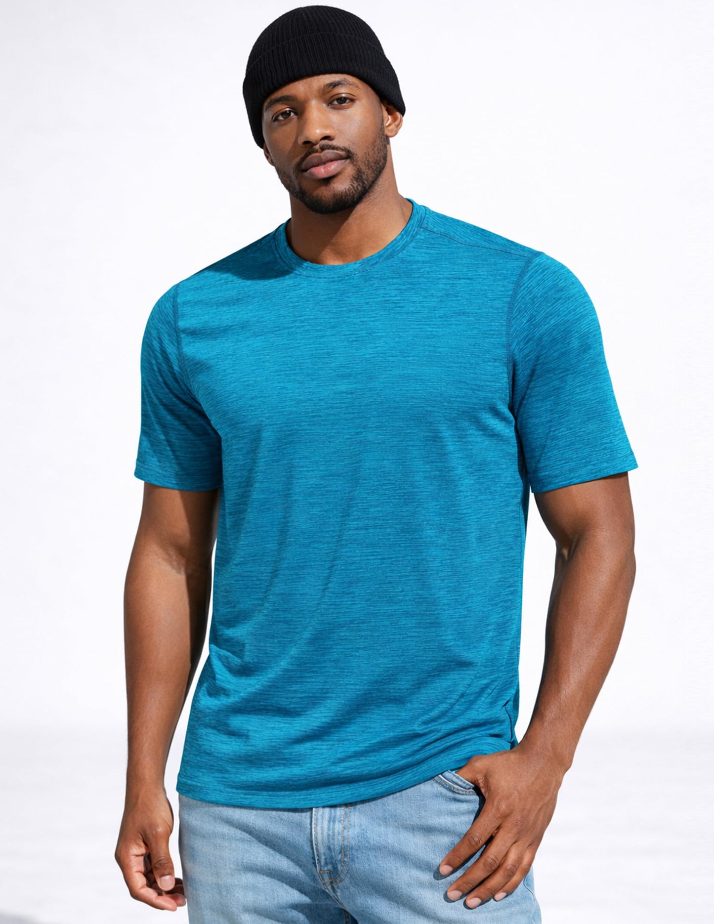 5 Pack Men’s Active Quick Dry Crew Neck T Shirts | Athletic Running Gym Workout Short Sleeve Tee Tops Bulk (Set 9, 4X-Large)