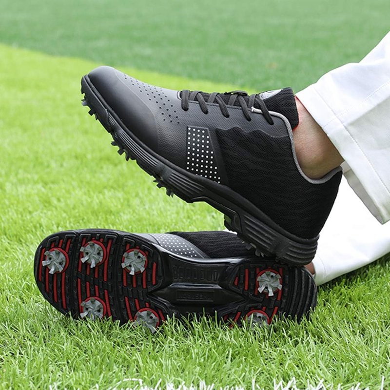Waterproof Golf Shoes for Men - Professional Spiked Sneakers | Anti-Slip Outdoor Footwear