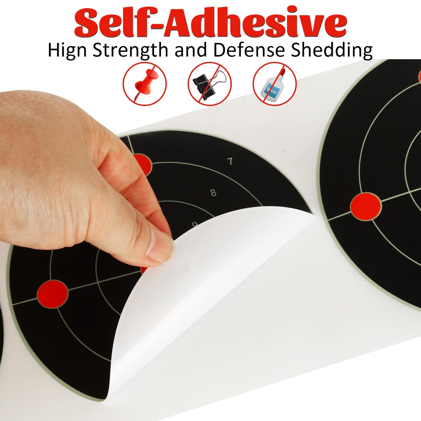 LDHHYH 6 Inch Shooting Targets Stickers, 200 Pcs/2 Rolls Self Adhesive Splatter Target for Shooting Range, Fluorescent Yellow Paper Targets Rifle Target for Practice, Outdoor & Indoor Range Training