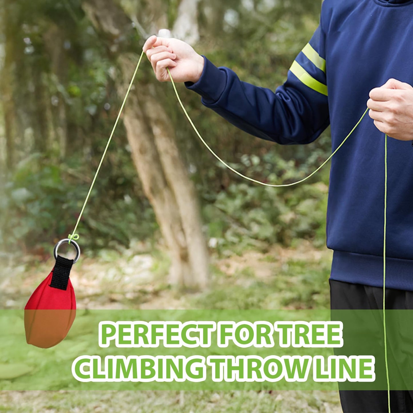 IMAGE Kevlar Cord196ft UHMWPE Braided Throw Line Nylon Cord 1.8mm, 660LB High Strength, Low Stretch, Spliceable Arborist Rope for Tree Work, Hammock, Tarp, Tent, Camping (Green, 196ft)