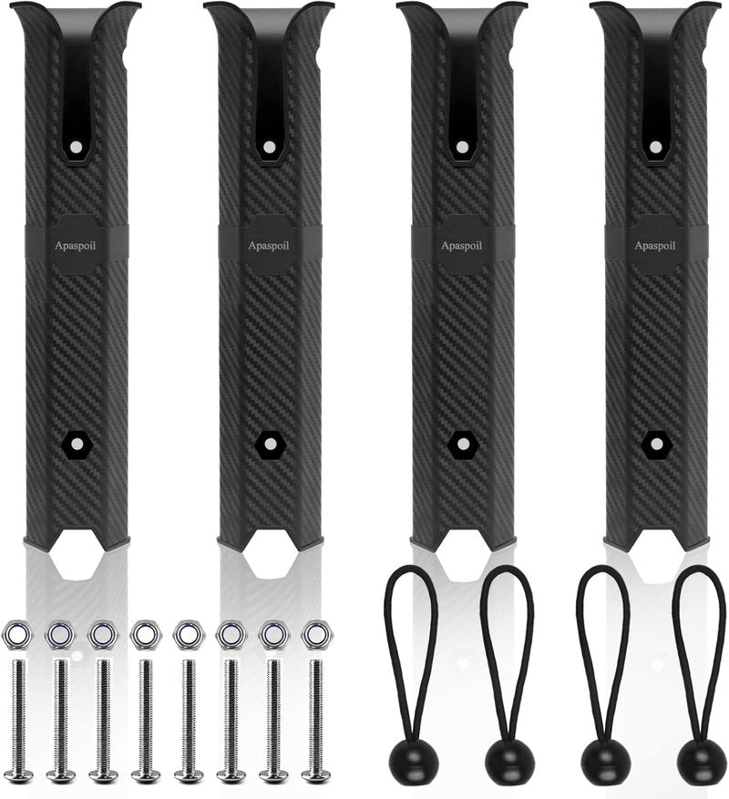 Fishing Rod Holders - 4 Pack Side-Mount Fishing Pole Racks with Screws for Boat Use