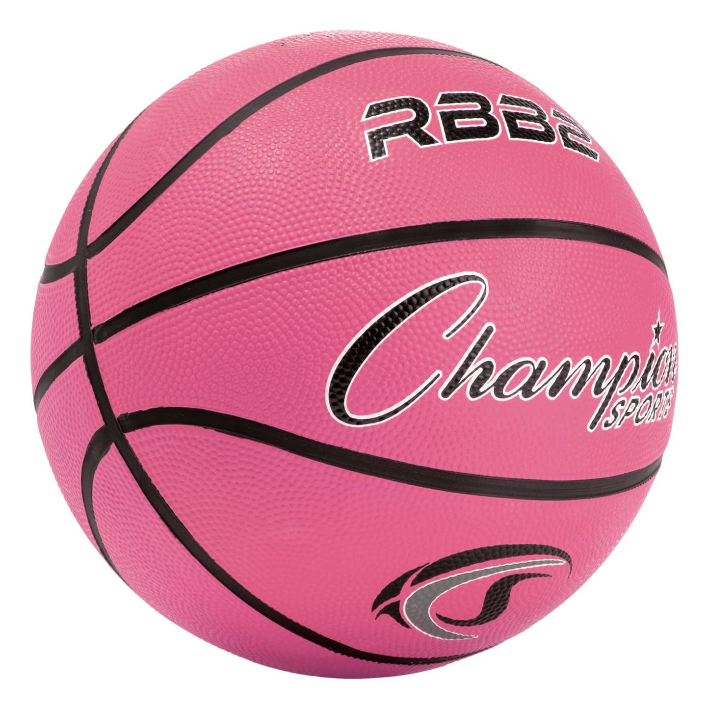 Champion Sports Rubber Junior Basketball, Heavy Duty - Pro-Style Basketballs, and Sizes - Premium Basketball Equipment, Indoor Outdoor - Physical Education Supplies (Size 5, Pink)