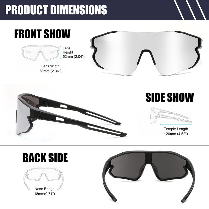 FEISEDY Sports Sunglasses for Men Women Running Sunglasses Fishing Cycling Baseball Glasses UV400 Protection B0270