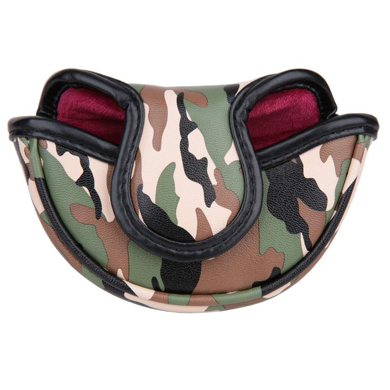 Golf Builder Green Camouflage Golf Mid Mallet Putter Head Cover Small Mallet Cover with Magnetic Closure (Green)
