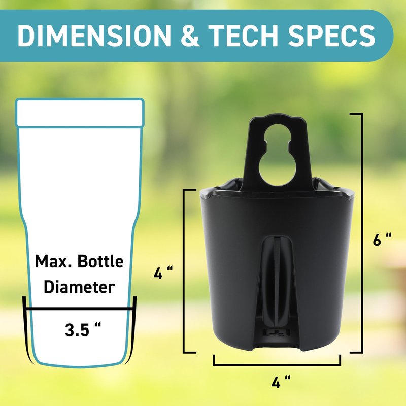 Tributary Brands Cup Holder for Bogg Bag and EVA Beach Bags - Compatible with Most EVA Beach Bags with Circular Hole- Bogg Bag Accessories