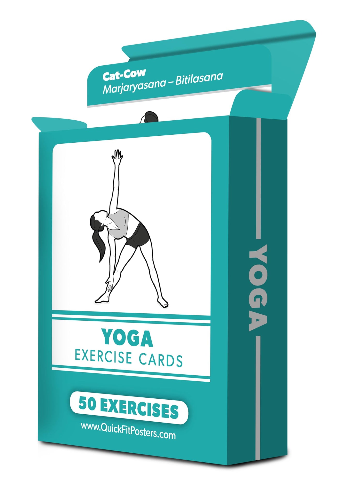2 Pack - Bodyweight & Yoga Pose Exercise Cards - Fitness Workout Playing Cards