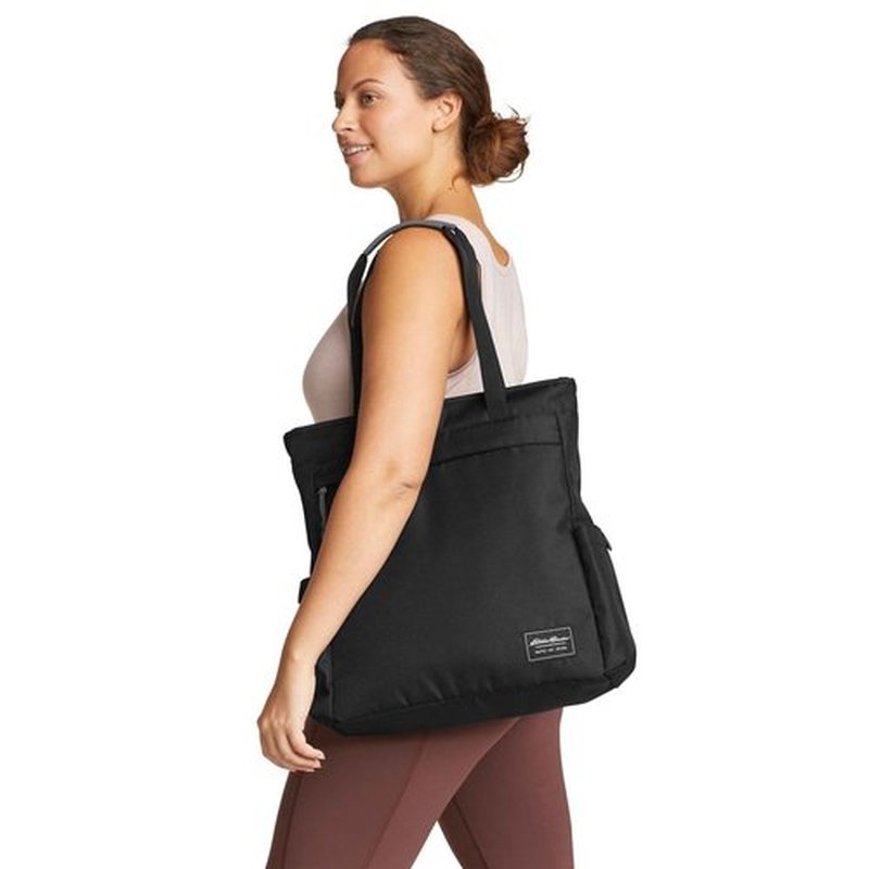 Eddie Bauer 30L Bygone Multipurpose Convertible Backpack Tote, Black | Travel Bag | Work | Laptop and Commuter Bag | Gym Tote | Travel Tote