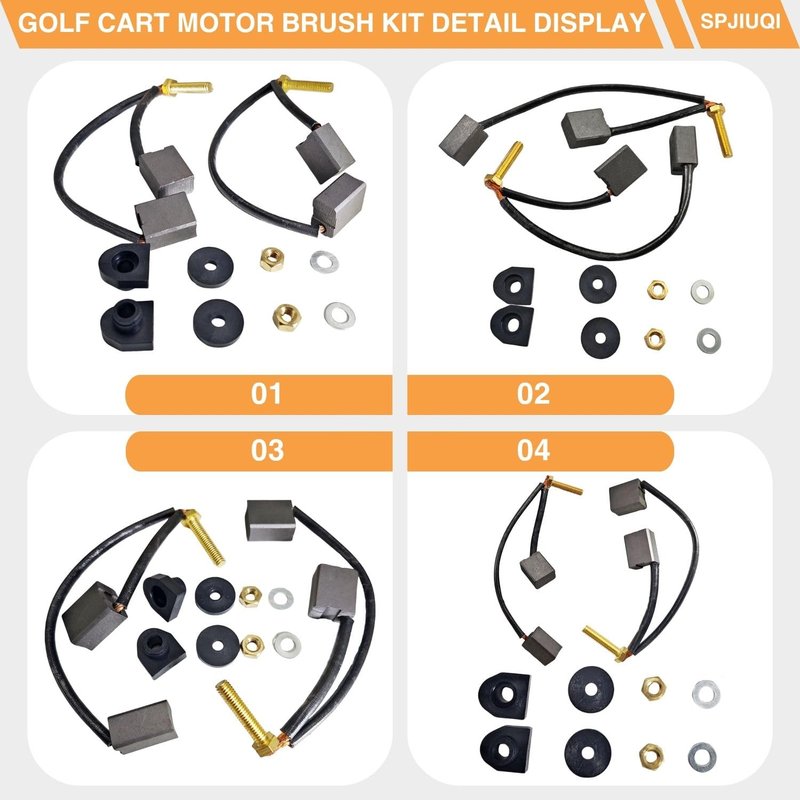 SPJIUQI 73120-G25 102187101 Golf Cart ADC Motor Brush Kit Fits EZGO Models 1997-2009 TXT Electric 640 835 875 881 ST Sport for Club Car Models Clays Car MPT 800/1000 1021862-01