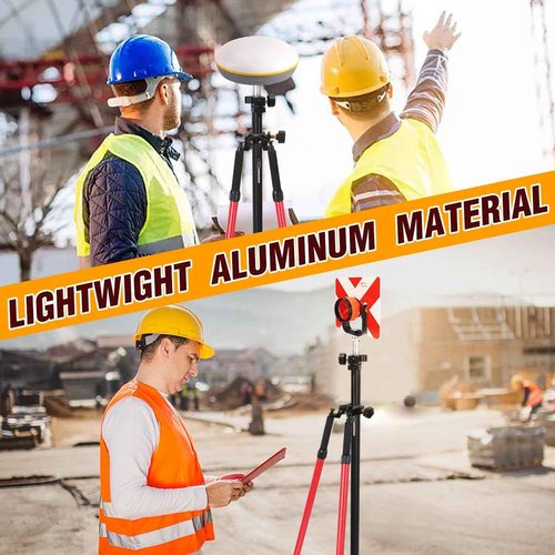 Mountlaser Aluminum Thumb Release Bipod with Center Entry Head Poles Saver Clamp,Aluminum Surveying Tripod Bipod for Prism Poles Surveying or GPS Poles of Total Station GPS GNSS
