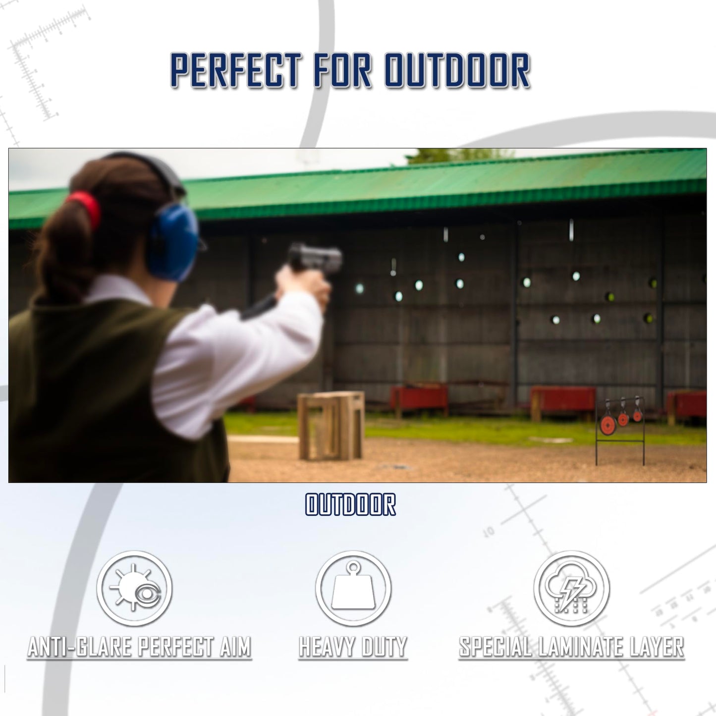 KNINE OUTDOORS Hunting Shooting Taget Airgun Spinner Target, Rated for .22 Rimfire Rifles and .22 Handguns