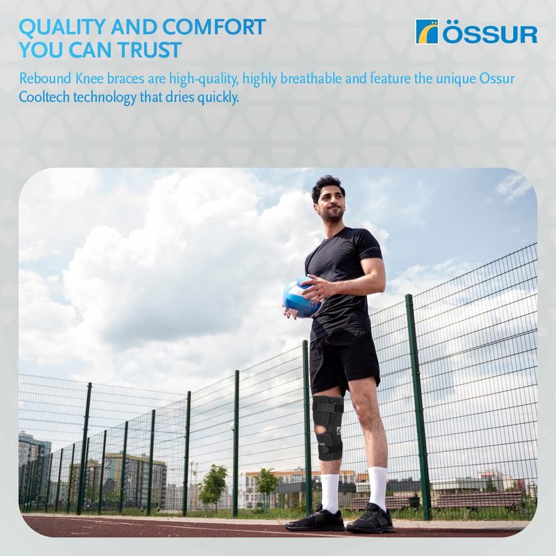 Össur Rebound Knee Wrap - Premium Compression for Personalized Knee Support, Stability, and Comfort in Sports, Workouts, and Everyday Wear - Enhance Knee Health and Performance (X-Large)