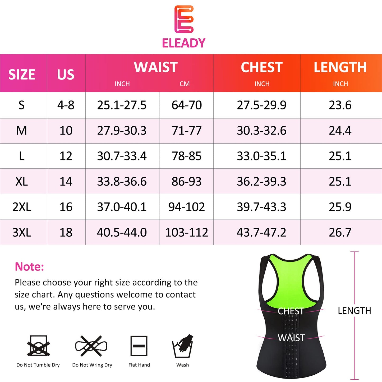 Eleady Best Neoprene Waist Trainer Corset Sweat Vest Weight Loss Body Shaper Workout Tank Tops Women (Black Sauna Suit, Medium)