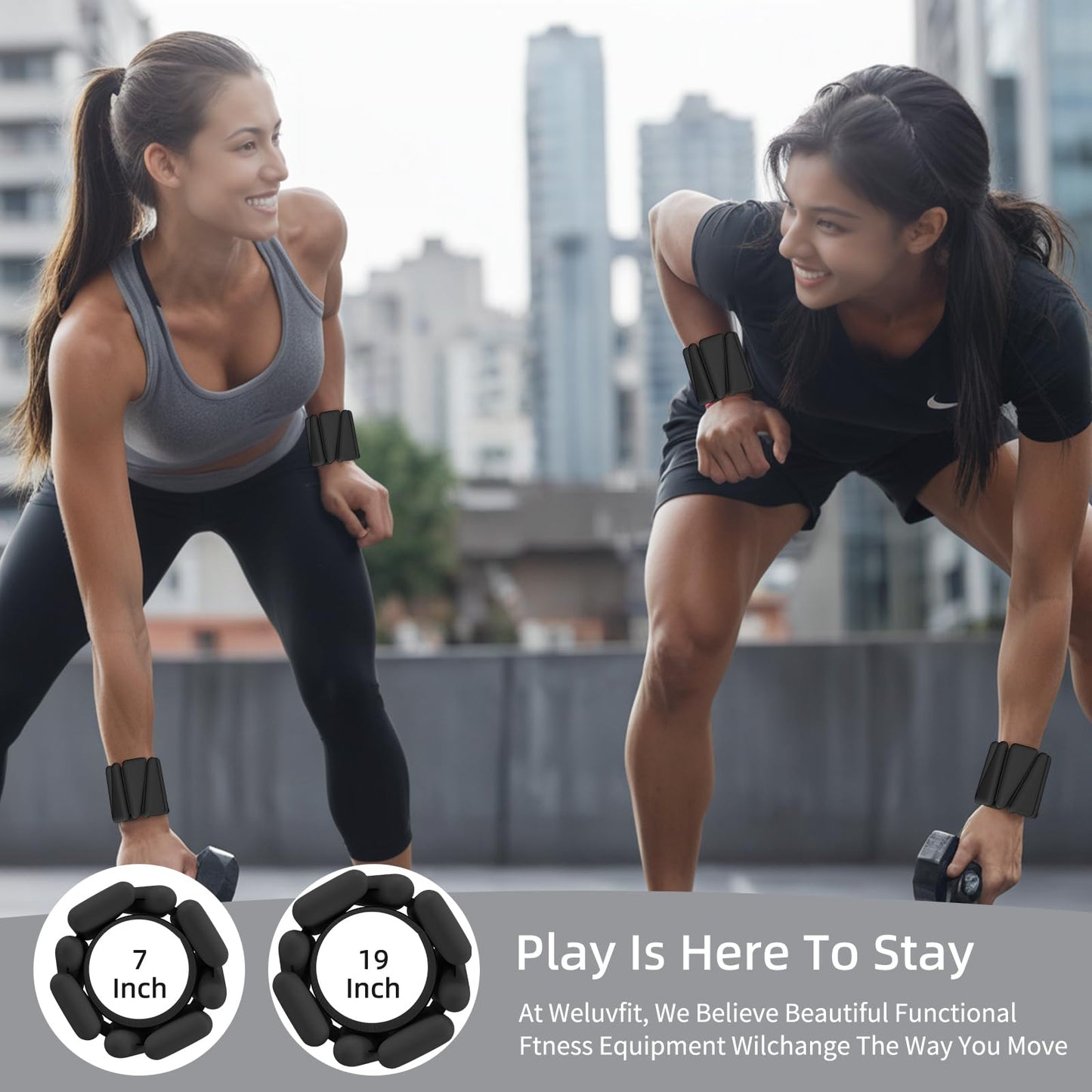 Adjustable Wearable Pilates Wrist & Ankle Weights 2LBS*2 For Women & Men | Arm & Leg Weights Silicone Wrist Bangles For Home Gym Workout, Travel, Yoga, Barre, Strength Training-Set Of 2