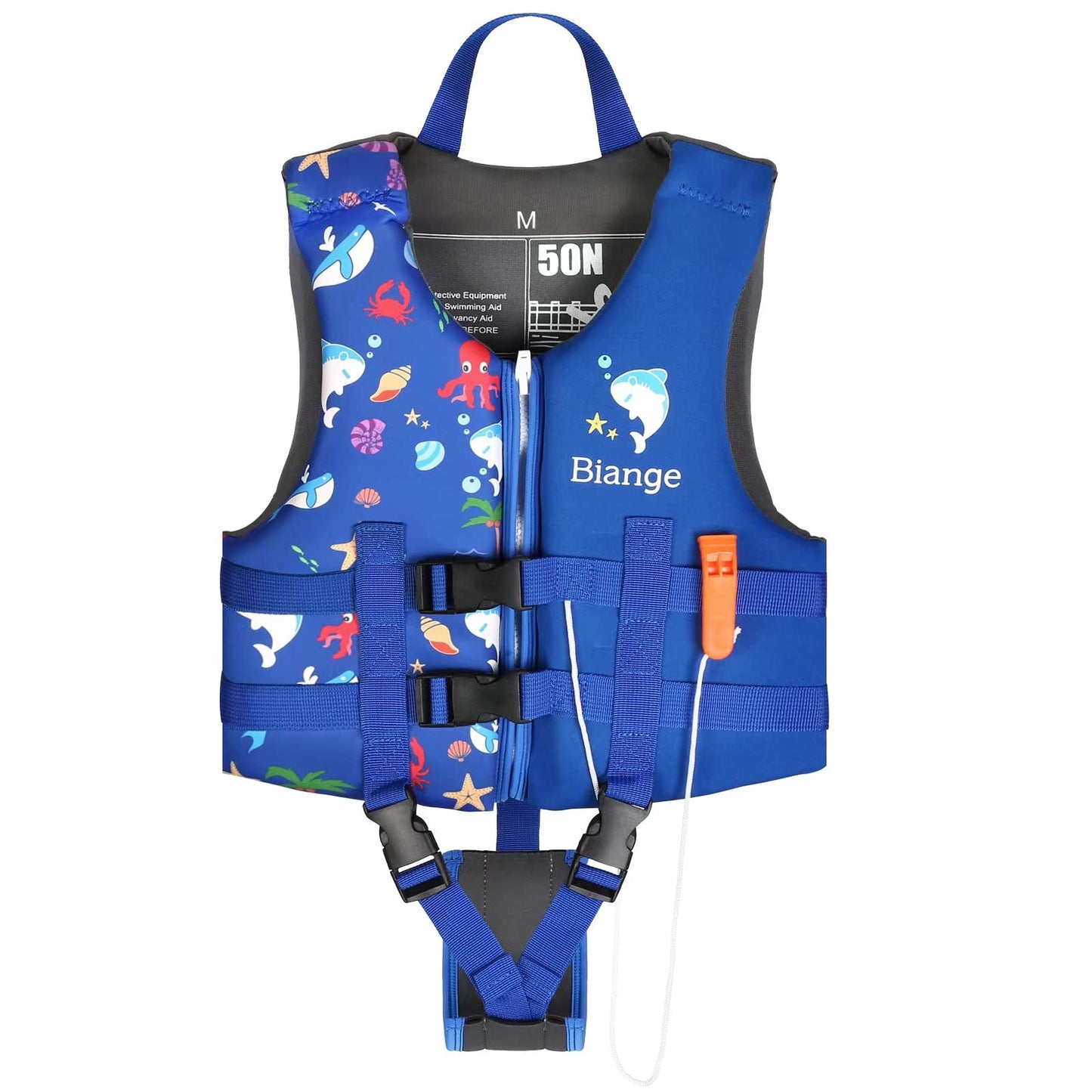 Kids Swim Vest, Child Swimming Jacket Toddler Floaties Swim Float Aid with Emergency Whistle for Boys Girls Ages 1-9 Years Old