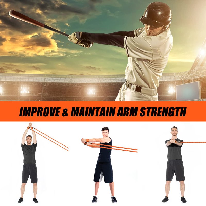 Baseball Bands, 50lbs Arm Bands for Baseball Softball Pitchers, Youth & Adult Athletes Improve Pitching Batting, Arm Strength, Flexibility, Rotational Speed, Baseball Training Accessories