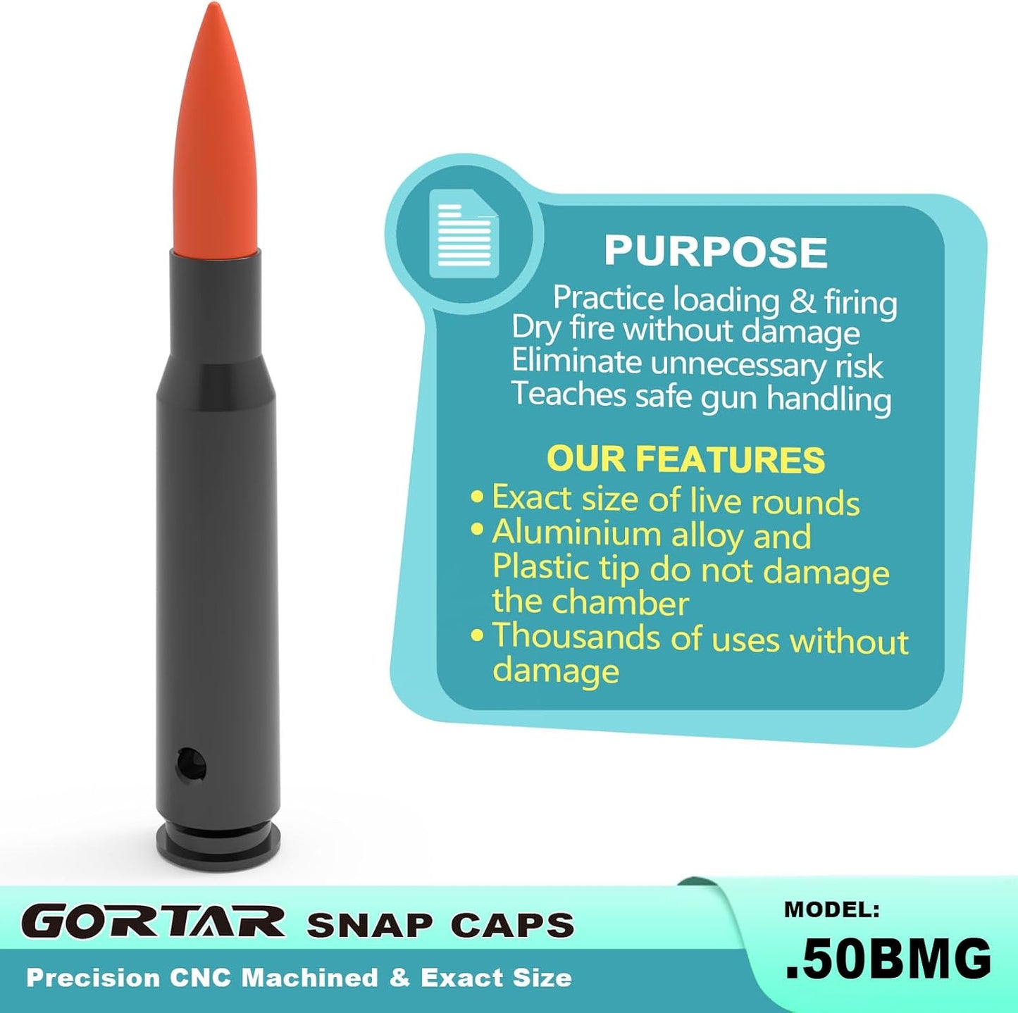 Snap Caps Training Dummy Rounds - Safe Loading Practice for Realistic Firing | Close to Real Weight
