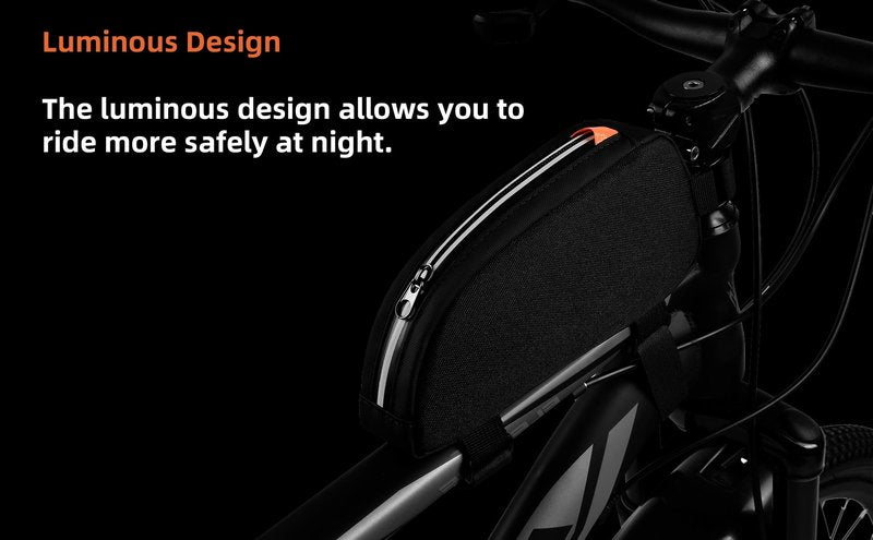VENFOREST Bike Top Tube Bag Waterproof Bicycle Front Frame Bag Top Tube Bike Pouch for Road Mountain Bicycle Outdoor Cycling Travel Hiking