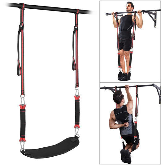 Pull Up Assistance Band with Fabric Feet/Knee Rest, Pull up Assist Bands Pull-up Exercise Band for Chin-up Workout, Body Stretching (Two feet 400lbs)