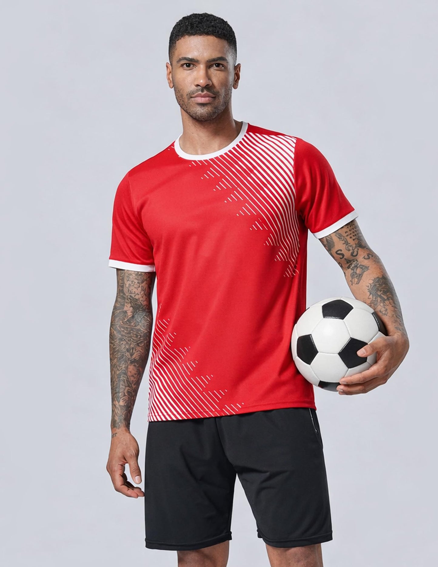5 Pack Men’s Active Quick Dry Crew Neck T Shirts | Athletic Running Gym Workout Short Sleeve Tee Tops Bulk (Set 11, 4X-Large)
