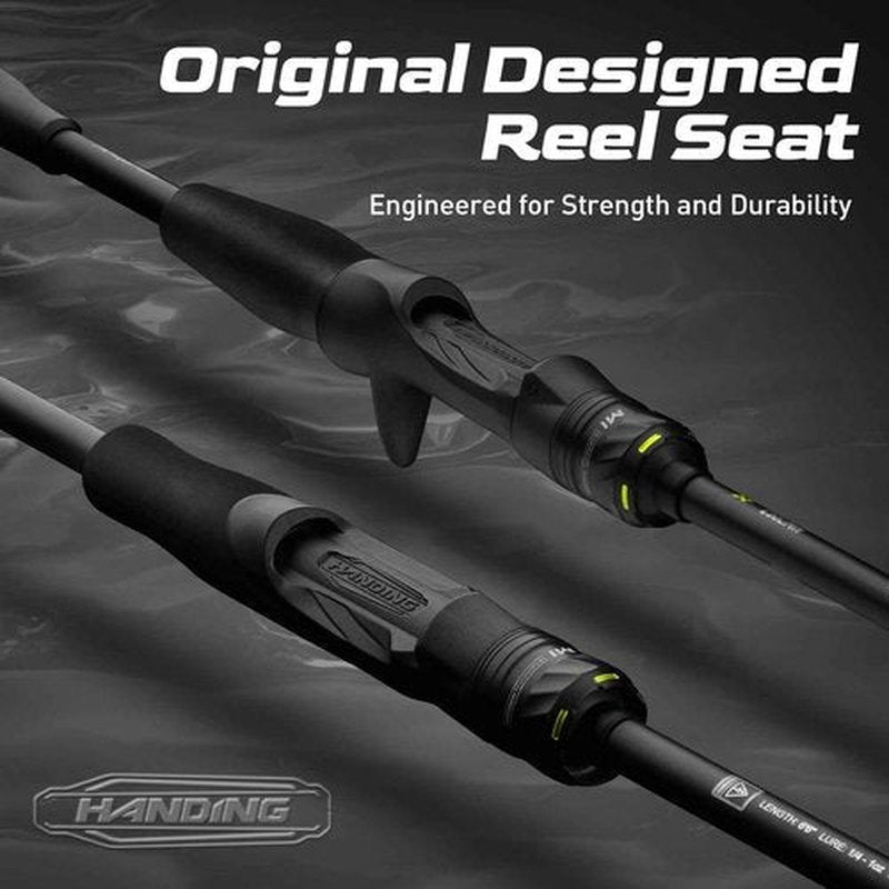 HANDING M1 Baitcaster Rod 7'3'' Heavy Power Fishing Rod 2-Piece with Fast Action Fuji Guide Rings for Largemouth Bass Northern Pike Muskie Snook Redfish