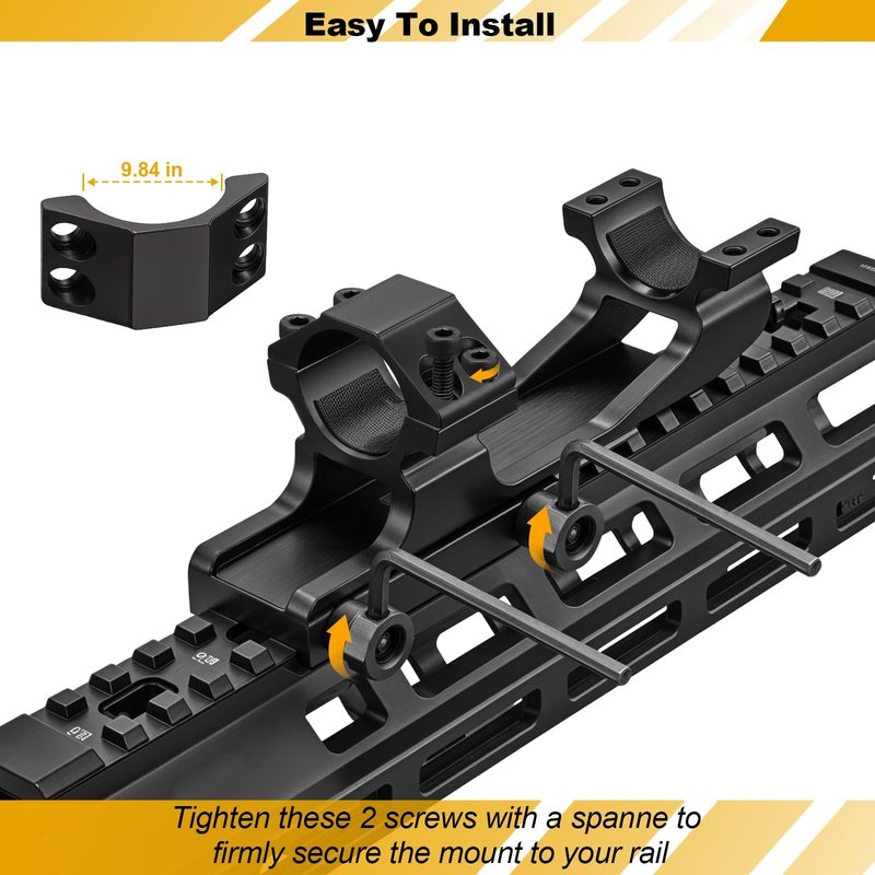 KKIKK 1 inch Scope Mount, 7075 Aviation Aluminum Sporting Optics, Cantilever Scope Mounts for Picatinny Rail
