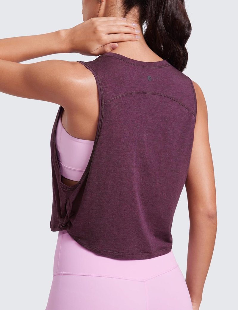 Pima Cotton Large Armhole Tank Tops for Women - Athletic Yoga & Gym Sleeveless Crop Shirts