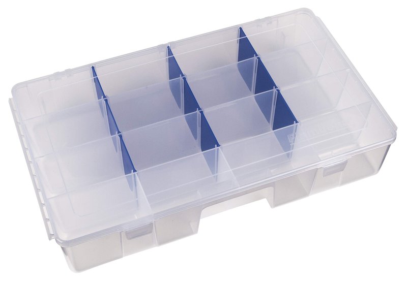Flambeau Outdoors 7004R Tuff Tainer, Fishing Tackle Tray Box, Includes [9] Zerust Dividers, 16 Compartments - 16.5" x 9.75" x 3.25"