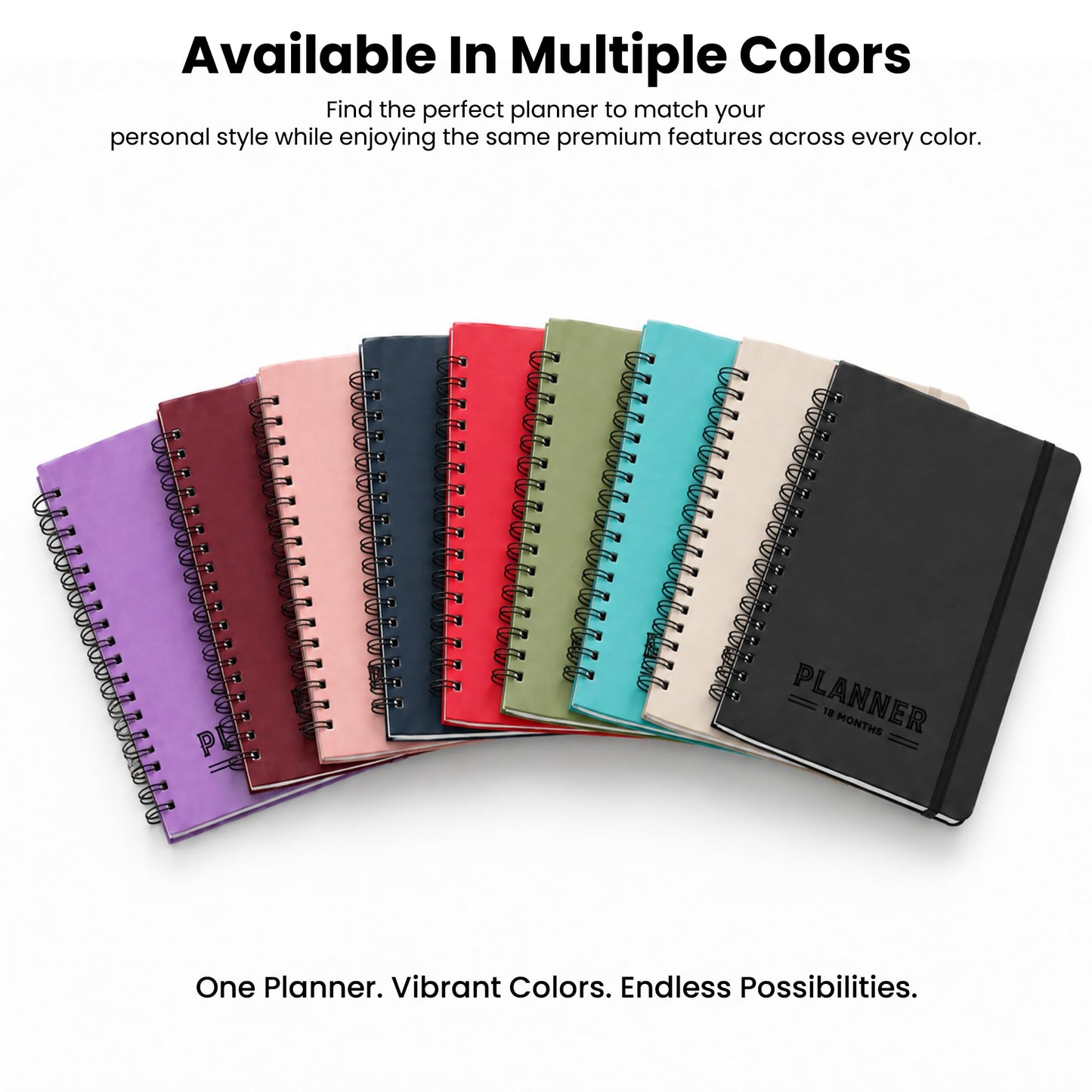 Undated Daily Planner Notebook With Hourly Schedule - Hardcover Appointment Day to do List Notebook for Women & Men - A5(5.7" x 8.3") Spiral Black