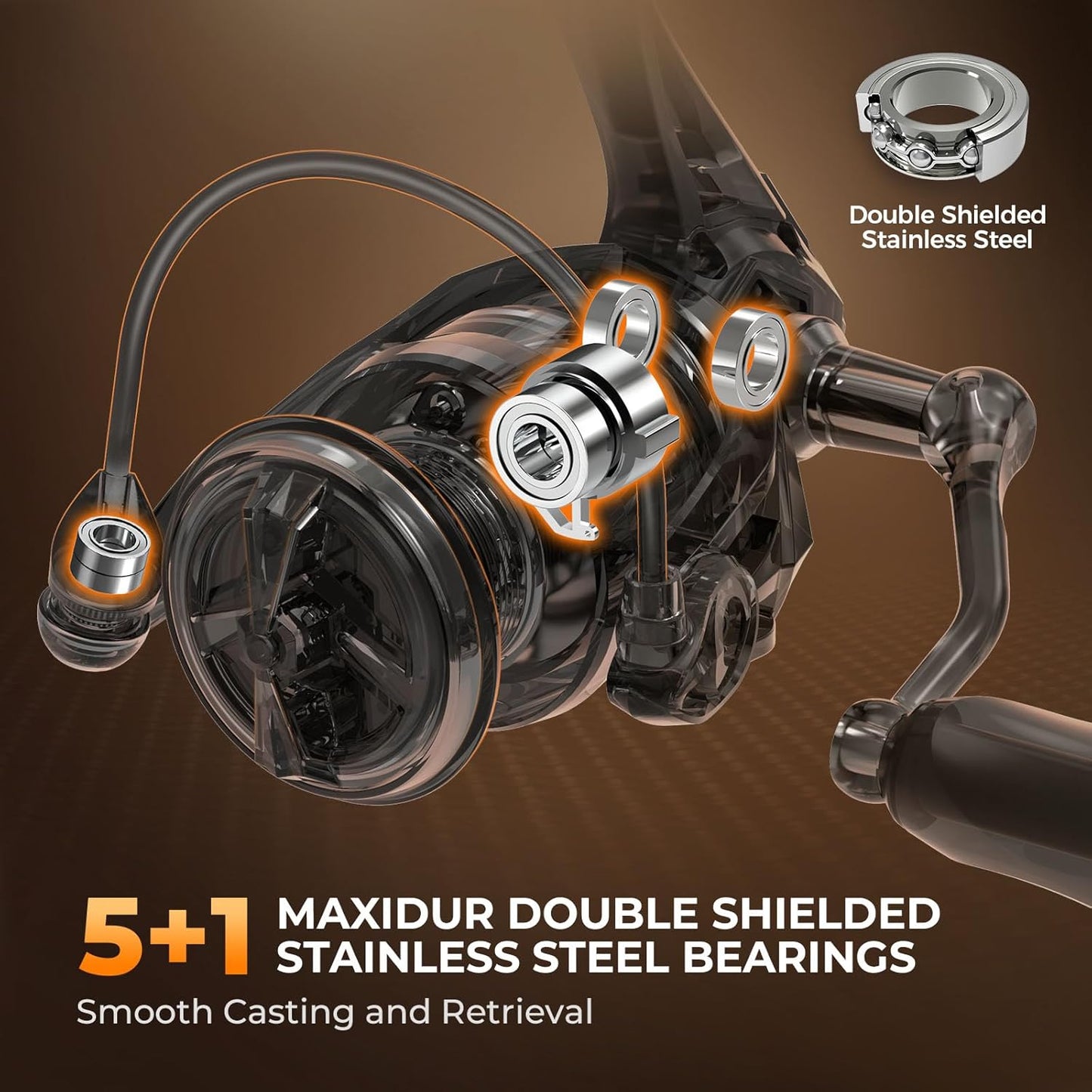 KastKing Lethal Blaze Spinning Fishing Reel - 17.6LB Max Drag, 5.2:1 Gear Ratio, Ultra-Smooth for Bass & Trout Fishing