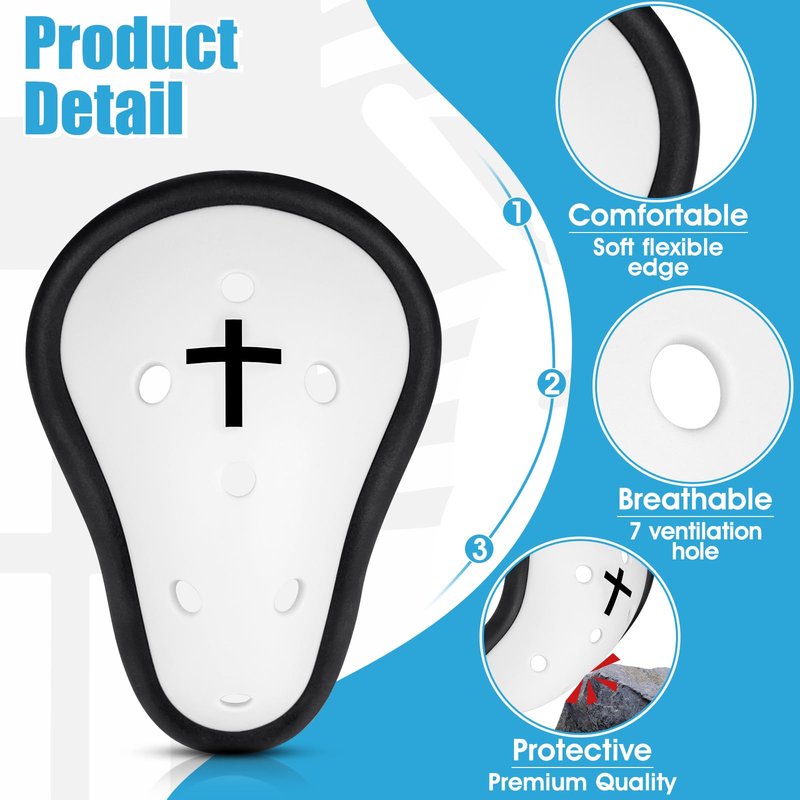 Athletic Cup for Men Baseball Cup Protective Supporter Men's Sports Protection for Football Rugby Comfort Fit MMA Lightweight with Cross Design (Large)