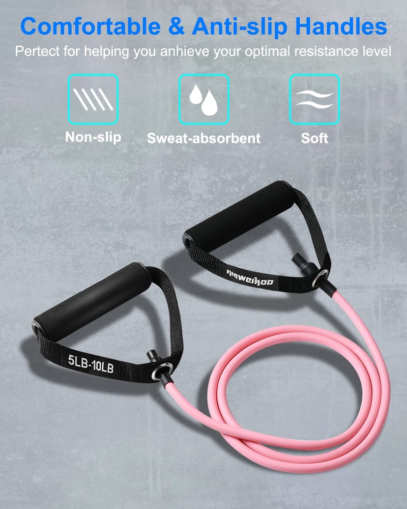 Resistance Bands Set with Handles for Women, Exercise Bands for Working Out with Door Anchor, for Weight Training, Physical Therapy