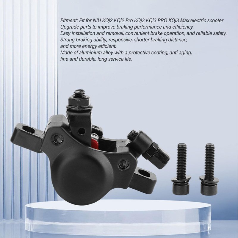 Fockety Disc Brake Caliper for KQi2 KQi2 Pro KQi3 KQi3 PRO KQi3 Electric Scooter, Universal Aluminum Alloy Hydraulic Include Brake Pads Electric Scooter Parts, Easy