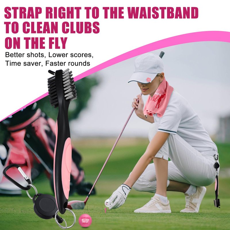 WinnerWhy 21pcs Pink Golf Accessories Kit for Women Masters Softball Easter Gift Golf Ball Set with Towel for Masters Party Women Man Gifts